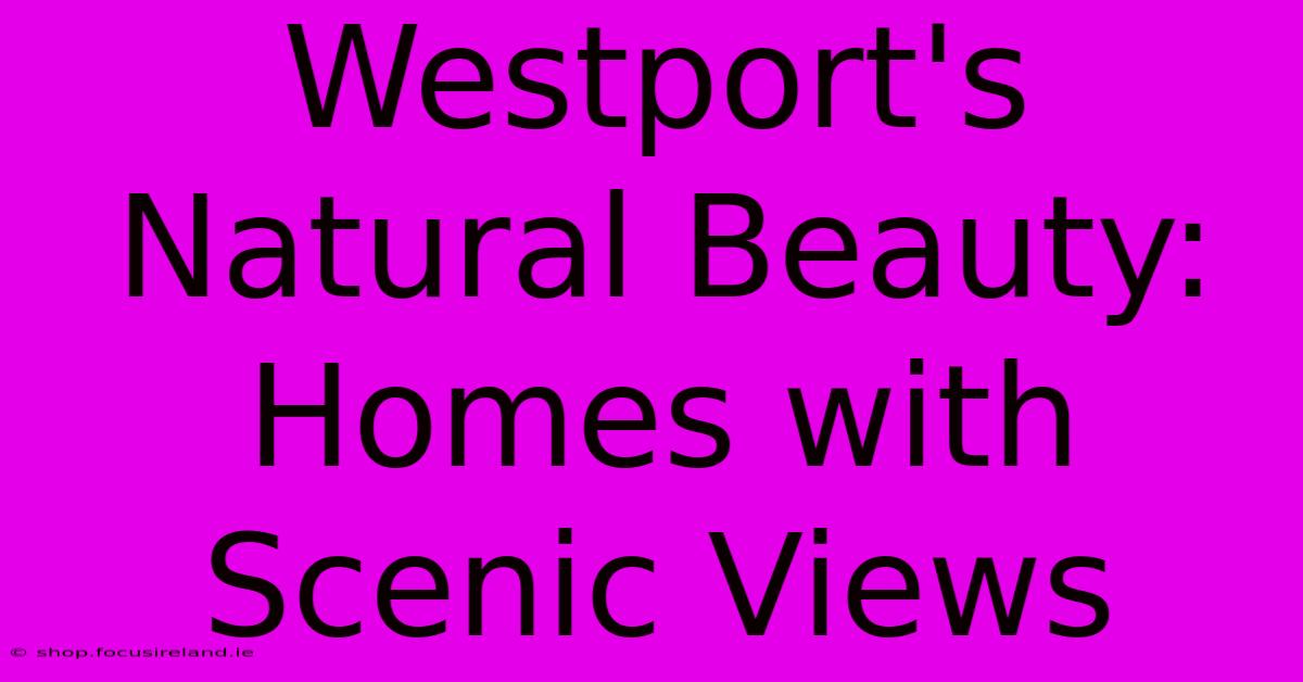 Westport's Natural Beauty: Homes With Scenic Views