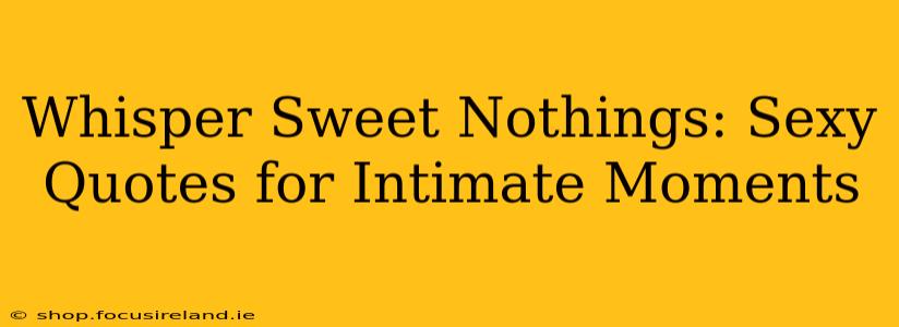 Whisper Sweet Nothings: Sexy Quotes for Intimate Moments