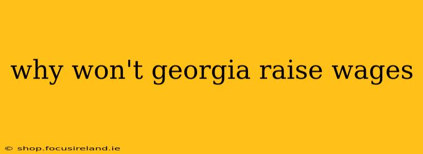 why won't georgia raise wages