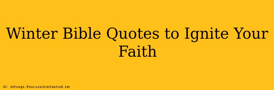 Winter Bible Quotes to Ignite Your Faith