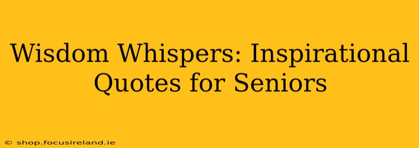 Wisdom Whispers: Inspirational Quotes for Seniors