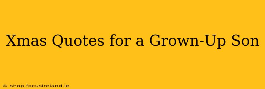 Xmas Quotes for a Grown-Up Son