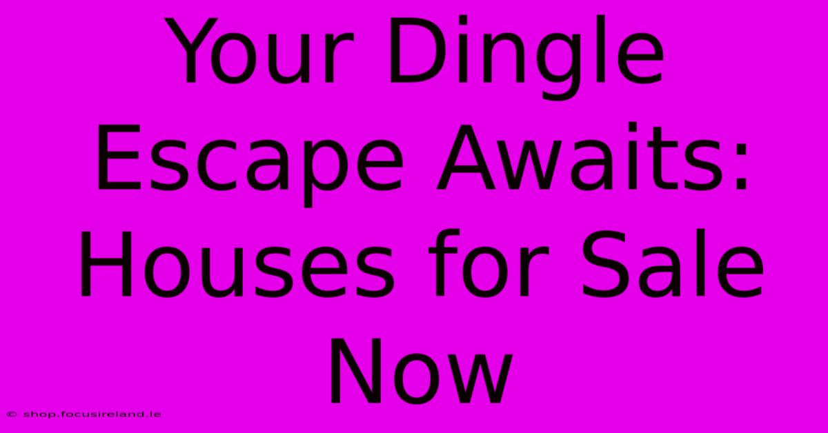 Your Dingle Escape Awaits: Houses For Sale Now