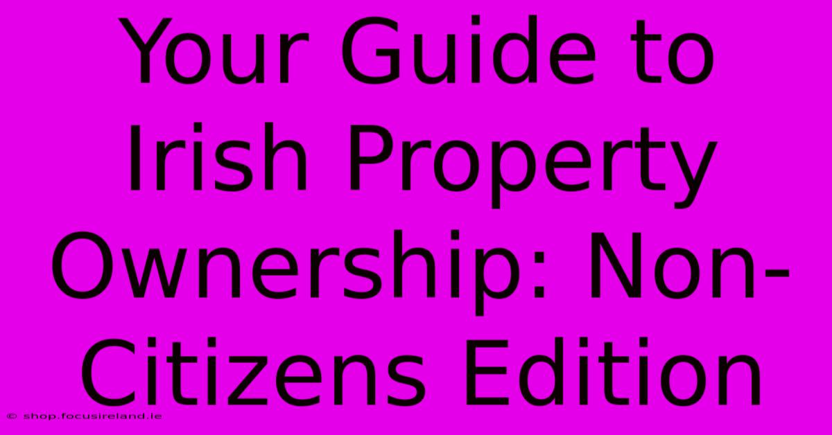 Your Guide To Irish Property Ownership: Non-Citizens Edition