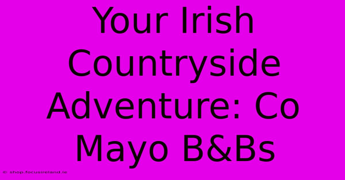 Your Irish Countryside Adventure: Co Mayo B&Bs