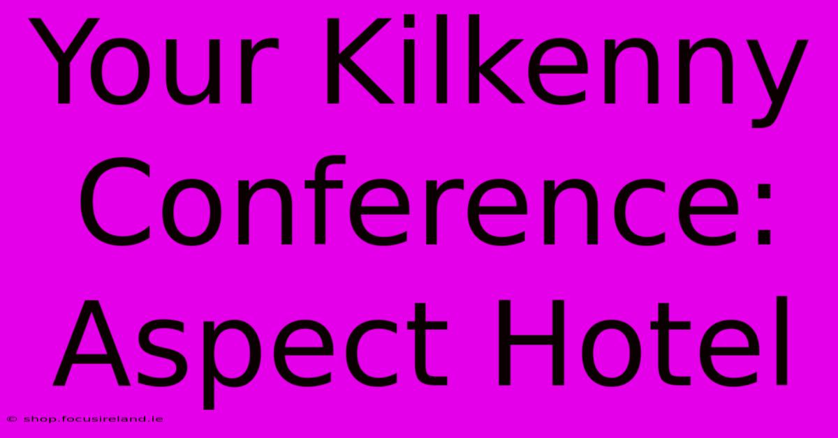 Your Kilkenny Conference: Aspect Hotel