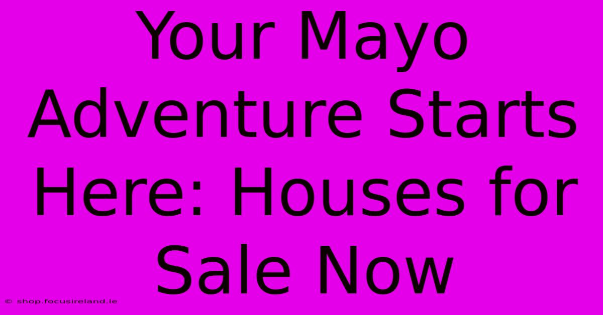 Your Mayo Adventure Starts Here: Houses For Sale Now