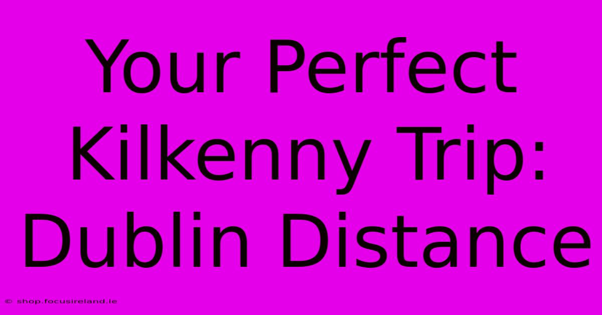 Your Perfect Kilkenny Trip: Dublin Distance